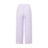 Cotton Gauze Classic Pant - Lilac Stripe