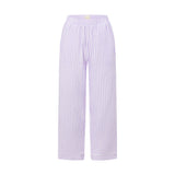 Cotton Gauze Classic Pant - Lilac Stripe