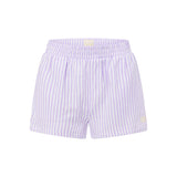 Cotton Gauze Classic Short - Lilac Stripe