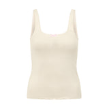 Pointelle Singlet - Cream