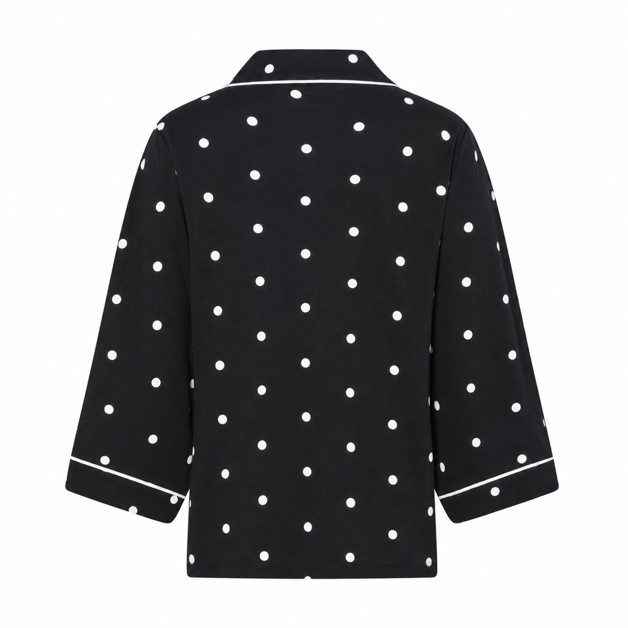 Ease 7/8 Long Sleeve Top - Ink with Milk Polkadots
