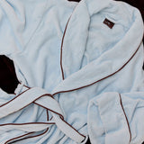 JH x Chille Terry Velour Short Robe - Blueberry