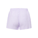 Cotton Gauze Classic Short - Lilac Stripe