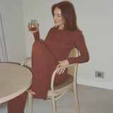 Em/Chille Flow Ribbed Pant - Wine