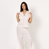 Primavera Sheer Cotton Jacquard Pants