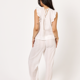 Primavera Sheer Cotton Jacquard Pants