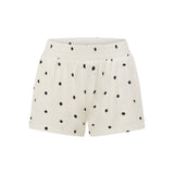 Lazy Shorts - Milk with Ink Polkadots