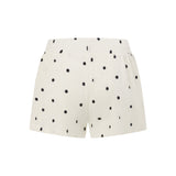Lazy Shorts - Milk with Ink Polkadots