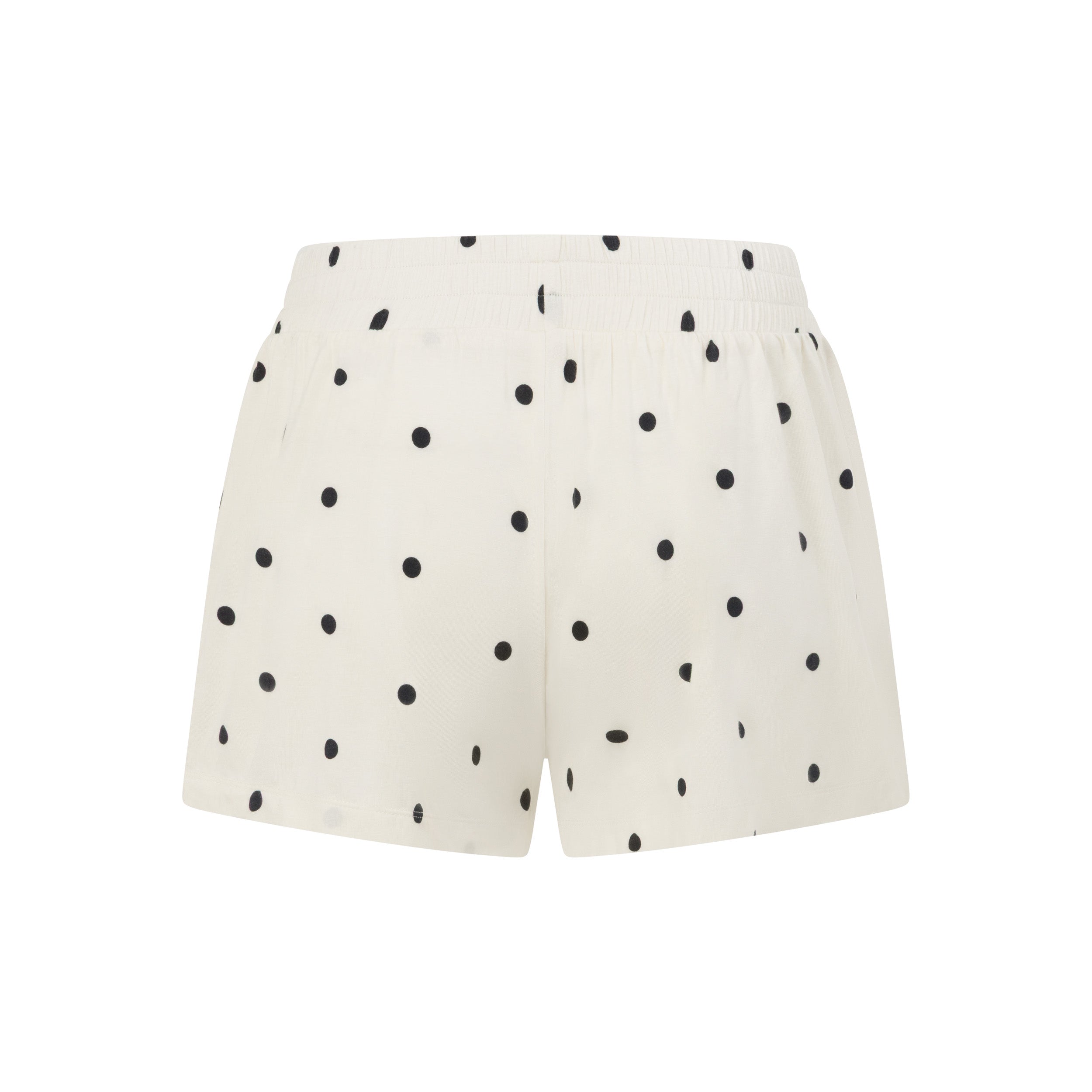 Lazy Shorts - Milk with Ink Polkadots