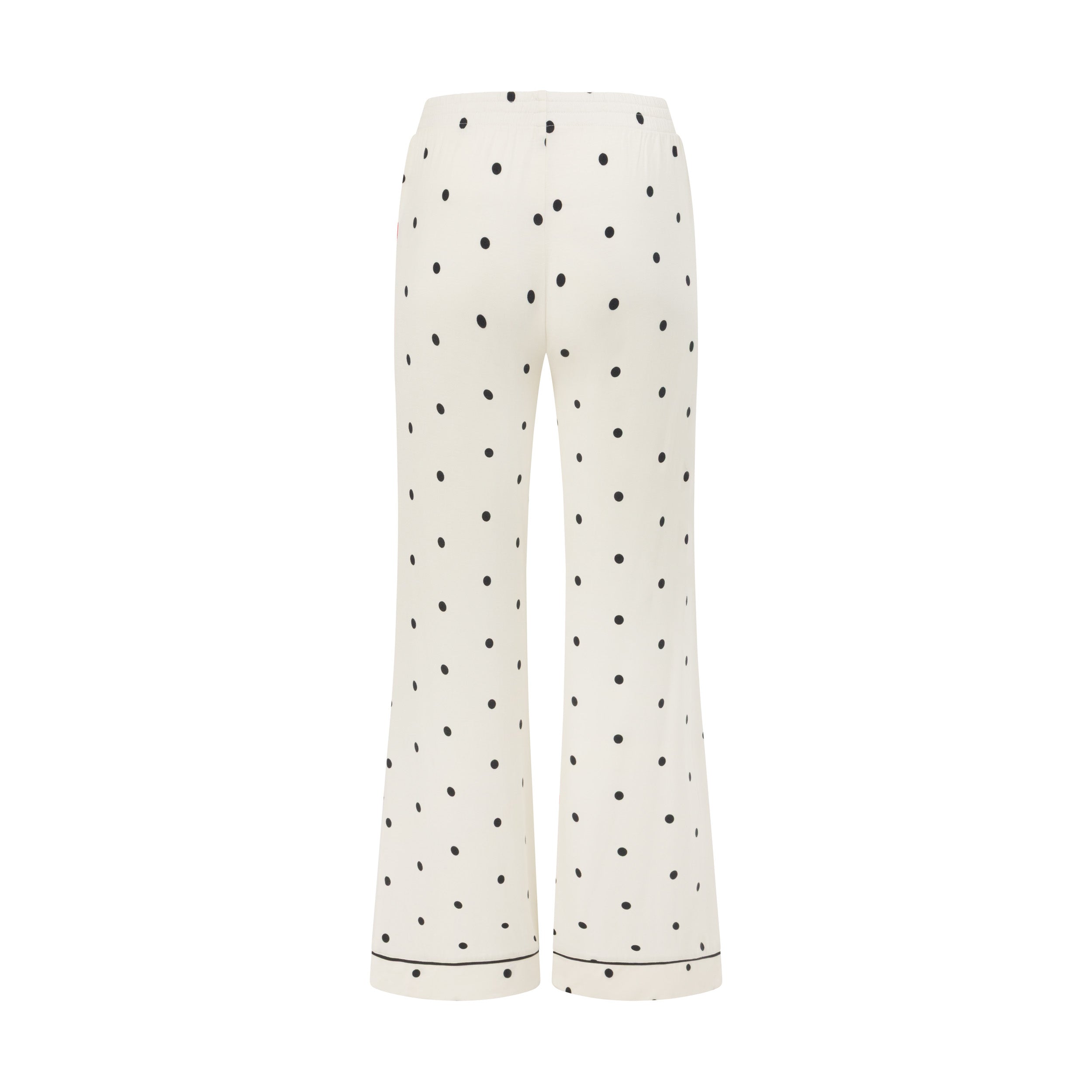 Ease Low Rise Pants - Milk with Ink Polkadots