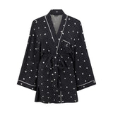 Lounge Wrap - Ink with Milk Polkadots