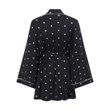 Lounge Wrap - Ink with Milk Polkadots