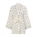 Lounge Wrap - Milk with Ink polkadots