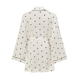 Lounge Wrap - Milk with Ink polkadots