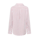 Cotton Gauze Night Shirt - Red Stripe