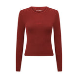 Em/Chille Everyday Ribbed Long Sleeve Top - Wine