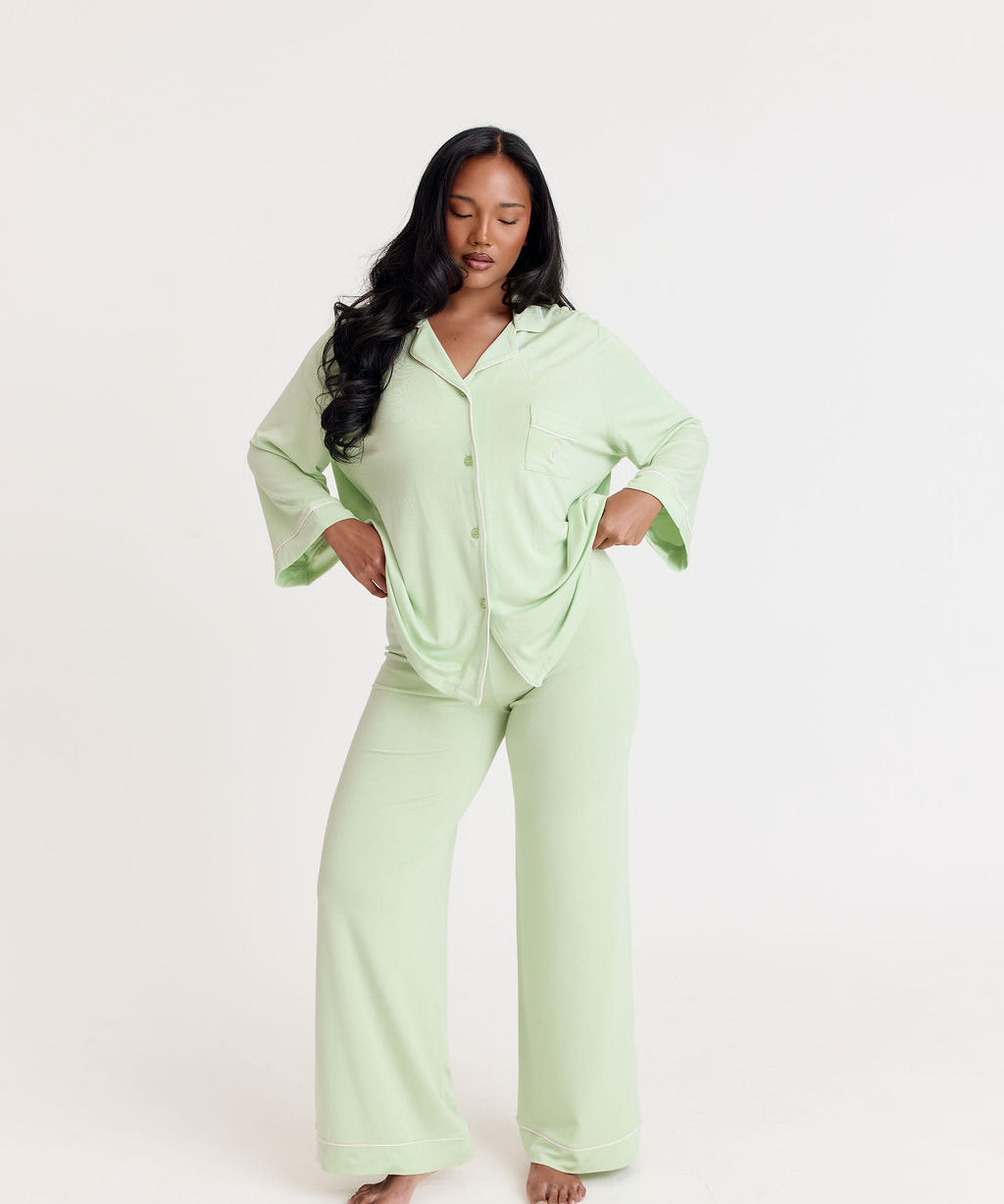 Ease 7/8 Long Sleeve Top -Strawberry Matcha