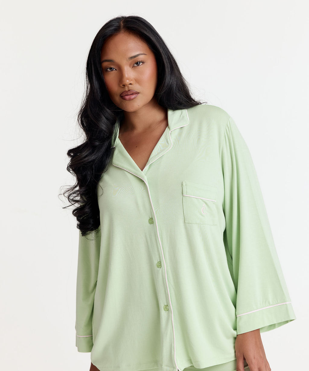 Ease 7/8 Long Sleeve Top - Strawberry Matcha