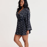 Lounge Wrap - Ink with Milk Polkadots