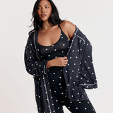 Lounge Wrap - Ink with Milk Polkadots