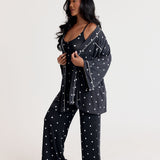 Lounge Wrap - Ink with Milk Polkadots