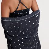 Lounge Wrap - Ink with Milk Polkadots